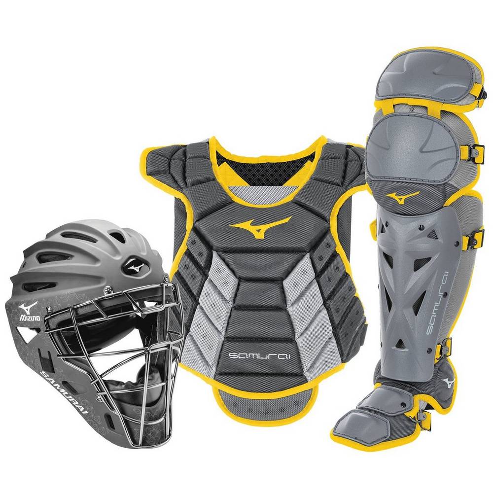 Catchers Gear Mizuno Samurai Boxed (14-15") - Mulher - Cinzentas/Amarelas - YFKCJ8091